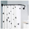 Duschvorhangstange Ohne Bohren Viertelkreis,Duschstange Schwarz Edelstahl L Form,Gebogene Teleskopstange Edelstahl,für Badezimmer Dusche Badewanne Umkleidekabi(Size:C 90-130X90-130cm,Color:Schwarz)
