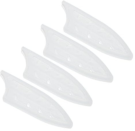 PATIKIL Knife Sheaths for Kitchen Knife for 3 Ceramic Knife, 4 Pcs Knife Edge Guard, Knife Sheath Covers Sleeves, Feather Ceramic Knife Set, Transparent, 3.2x 1