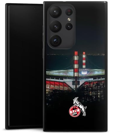 Silikon Hülle kompatibel mit Samsung Galaxy S23 Ultra Case schwarz Handyhülle 1. FC Köln Stadion Offizielles Lizenzprodukt