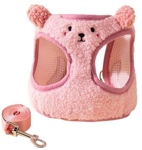 Tainrunse Borsa da viaggio per cani di piccola taglia Trasportino per cani in rete traspirante Guinzaglio con corda di trazione Facile da pulire Trasportino per cani di taglia piccola e media rosa, M