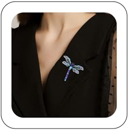 Wendalern Broche Libellule Strass Broche Diamant Cz Insecte Libellule Broche Cristal Bleu Libellule Broche Élégante Bouquet De Mariée Broche Vêtements Corsage Bijoux Pour Femmes Filles