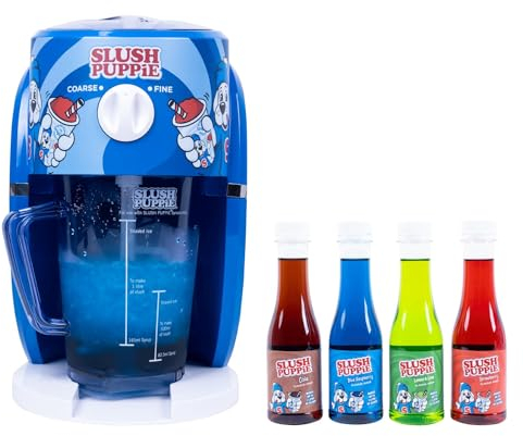 Fizz Creations Slush Puppie Snowcone Machine & 4-Pack Syrups.