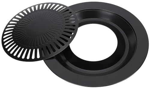 WOOXGEHM Sartén para Parrilla Doméstica para Barbacoa Coreana, Sartén para Parrilla Redonda Antiadherente, Diseño de Orificios Múltiples para Estufa Eléctrica, de Gas O Propano, Suministros de Cocina