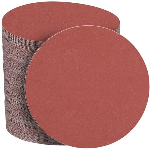 STEBRUAM 50pcs 150mm Sanding Discs,800 Grit No Holes Hook and Loop Backing Pads for 6 inch Random Orbital Sander Pads All Oscillating Tools