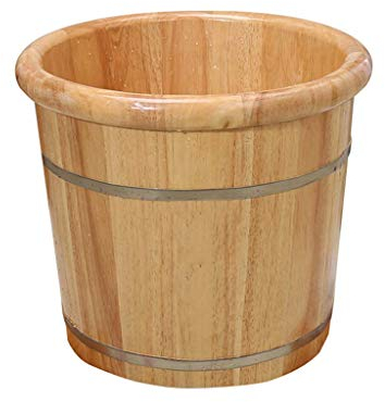 JINMUXUAN Fußbadewanne/Fußbecken Holzeimer Fußperlen Eimer Holzfass Badewanne Eiche Spa, Sauna, Haushaltswaschbecken Beauty Comes