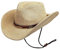 GEMVIE Men and Women Summer Cowboy Hat Crushable Western Straw Cowgirl Hat with Windproof Rope Straw Sun Hats Beige
