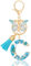 MWOOT Letter Keychain Initiale Schlüsselanhänger Buchstabe C,Alphabet Harz Blume Key Chain mit Schmetterling Quaste Anhänger Handtasche Geldbörse Charm,Blau Blütenblatt Keyring für Frauen (C)