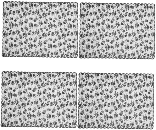 Cabilock 4 Stück Tischdecke Halloween Tischdecke Piraten Ornament Dekoration Outdoor Tischdekoration Schwarze Tischdecke Halloween Dekorationen Blumen Geister