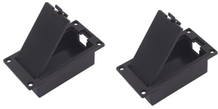 CONGARTENO 2pcs Battery Box Holder Case Cover for Guitar Bass Active Pickup Connector Battery Holder Case for Leisure Use Material