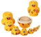 Duck Russian Nesting Dolls For Kids,10pcs Wooden Duck Stacking Nesting Dolls,Cute Educational Traditional Russian Dolls,Stacking Duck for Cabinets, Bookshelves, Home, Offices Decoration (yellow)