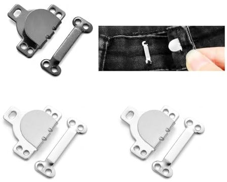 YIIWONI 10 Pcs Hosenverschluss Haken,Gruppen Hosenhaken,Hosenhaken,Ösenverschlüsse Haken,Von Kleidungsstücken Und DIY-Nähen Heimwerkerarbeiten Verwendet,Hosen- Und Rockhaken