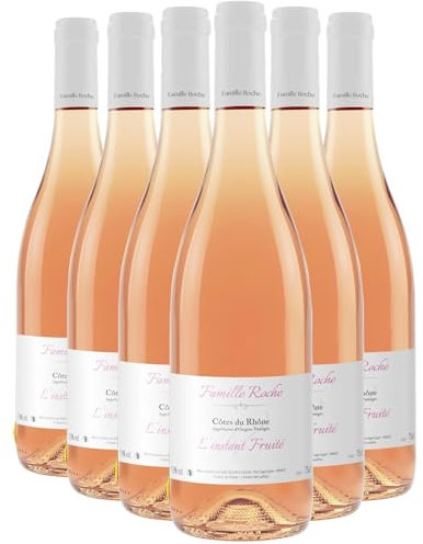 Côtes du Rhône L'Instant Fruité - Rosé 2023 - Famille Roche - Vin Rosé de la Vallée du Rhône (6x75cl) HVE