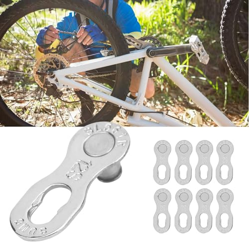 Schnellspanner für Fahrradkette, 12 Gänge, 4 Paar Kettenglieder, Verbindung aus Stahl, ohne Werkzeug – wiederverwendbar für Mountainbike/Rennrad