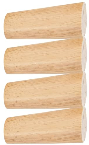SOIMISS Holz Möbelbeine 12cm Schräg Eiche Möbelstützfüße für Sofa Kommode Schrank Möbelzubehör