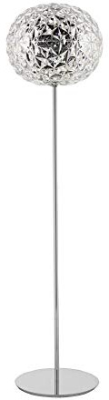 Kartell Planet Lampada da Terra, H. 130 cm, Dimmerabile, Trasparente(Cristallo)