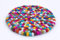 Filzuntersetzer rund 22cm Handarbeit Topfuntersetzer bunt Bunte Filzkugel Untersetzer aus Filz von feelz