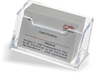 agendepoint.it - Porta biglietti da visita da tavolo in plex trasparente chiuso