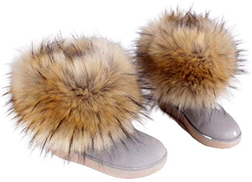 LDFWAY Faux Fur Wrist Cuffs Arm Leg Warmers Winter Boot Cuffs Warm Band Ring For Women (Brown B)