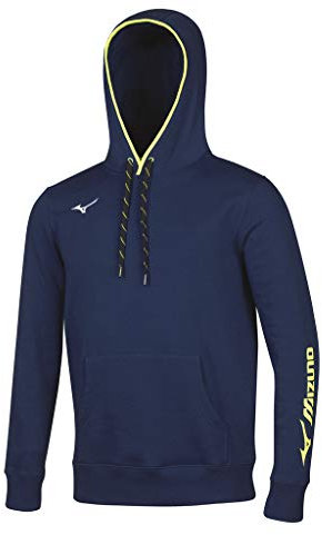 Mizuno Sweat à Capuche pour Homme XXL Marine/Blanc (Navy/White)