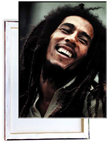 Unified Distribution Bob Marley - 80x60 cm Kunstdruck auf Leinwand • erstklassige Druckqualität • Dekoration • Wandbild
