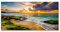 Tulup Impression sur verre100x50 cm Image Tableau Photo décorative panoramique pour la cuisine et le salon - Paysage - Coucher De Soleil - Multicolore