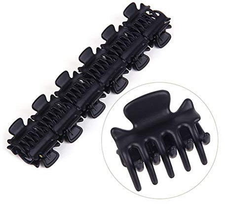 Gwxevce 12 Pcs/Ensemble Femmes Filles 3 cm Mini Géométrique Crabe Cheveux Griffes Clips Clips en Plastique Assorti Mini Épingle À Cheveux Mâchoire Pince Forte Morsure Force Barrette
