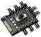 SATA 1-8 Way Ventola di Raffreddamento Hub Splitter,GELRHONR HUB con splitter per ventole a 3 pin a 8 vie RGB Adattatore di Estensione