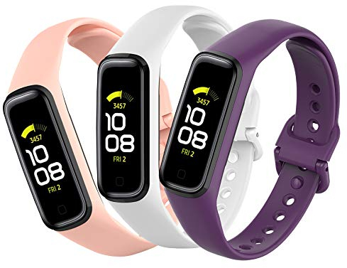 MIJOBS [3 Stück Kompatibel mit Samsung Galaxy Fit 2 Armband, wasserdicht schweißfest atmungsaktiv Samsung Galaxy Fit 2 Sport Ersatzarmband Silikon Uhrenarmband