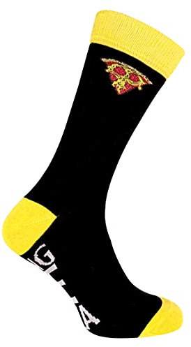 Mens If You Can Read This Bring Me... Funky Theme Socks 1 Pair (6-11, Pizza)