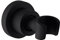 Noir Support de Douche Acier Inoxydable Support Pommeau de Douche Montage Mural Support de Douche à Main Rotatif à 360° Support de Tête de Douche,Round
