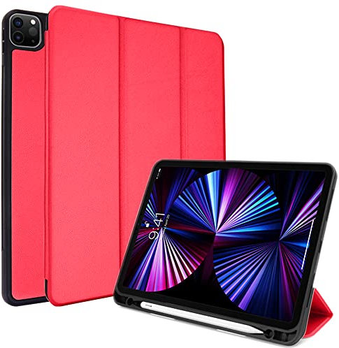 TECHGEAR Custodia intelligente per iPad Pro 11 2022/2021 [compatibile con matita], custodia sottile pieghevole con supporto e protezione angolare [accensione e spegnimento automatico] per iPad Pro 11