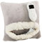 ADLER AD 7412 Cojín Térmico, Almohadilla Eléctrica Térmica para Cervicales, Cuello, Espalda, Lumbar, 8 Niveles de Temperatura, Temporizador, Cojín Eléctrico de Calor, Funda Lavable, Gris, 80W