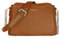 David Jones - Damen Kleine Umhängetasche - Frau Schultertasche PU Leder - Kette Handtasche Crossbody Bag Viele Fächern Taschen - Abendtasche Handy Clutch Pochette Elegante Kettentasche - Braun Cognac