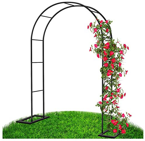 Vetris Rosenbogen verzinkt Torbogen Rund aus Metall stabil, Gartenbogen Rankgitter Wetterbeständig Rankhilfe Rosengestell Rankbogen, 1.2x2.2m 1.6x2.2m 2.4x2.2m 2.8x2.2m (Größe : 1.4x2.3m)