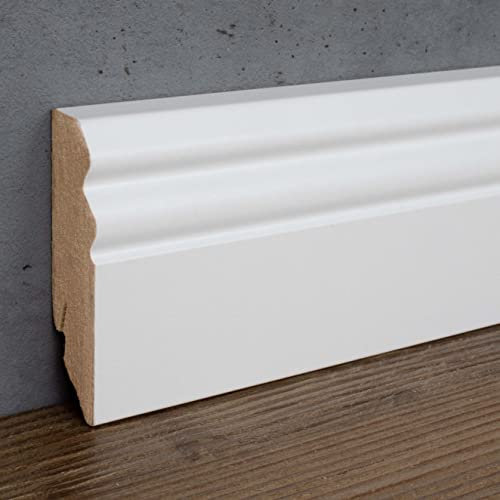 PROVISTON | plinthe moulurée | 18 x 70 x 2400 mm | plinthe MDF mélaminé | plinthe moulurée blanc| 2,4 m