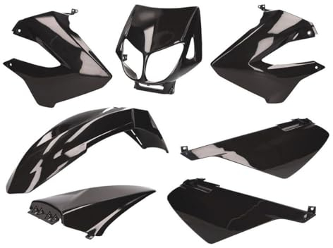 2EXTREME Verkleidungskit schwarz kompatibel für Derbi Senda R X-Treme 50 EBE 2T LC 00-04 (Delta-Box)