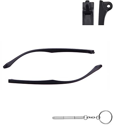 1 paire de branches de lunettes noires et 1 tournevis 3 en 1 (bras en verre TR90 #29)