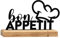 Rerum & Consilium Bon Appetit Schriftzug aus Holz und Metall | 21 x 12 cm | Hochwertige Küchen-Dekoration, Küchen Deko, Bon Appetit Schriftzug
