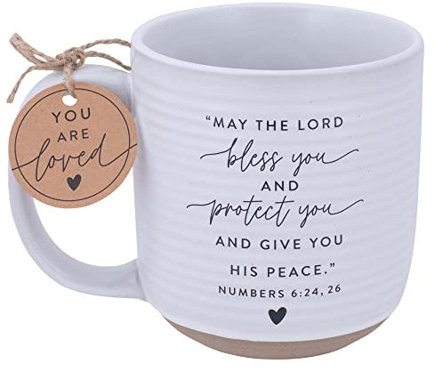 Lighthouse Christian Products Bless You Hold Onto Hope Keramik-Tasse, strukturiert, 590 ml, Weiß