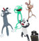 Comius Sharp 3D Lesezeichen, 4 PCS Cartoon Tier, Süße Zerquetschte Tiere Schreibwaren für Studenten, Kreatives Geschenk, Ideal für Jungen Mädchen