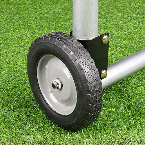 SANKINS Gate Wheel 8 Rubber Gate Caster Heavy Duty Gate Helper Support Wheel Side Mount for Swing Gate Metal Tube Fence Chain Link Gate,Fits 1-5/8 to 2 O.D. Round Tube Gate Frames(1 Pack)