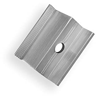 SUNEX® Endklemme Photovoltaik, Randklemme Aluminium für Solarmodul Klemmen, PV Klemmen mit Nutenstein für Montageschiene, Solarschiene und PV Profil, Modulhöhe 35 mm, Alu-Grau, 1 Stück