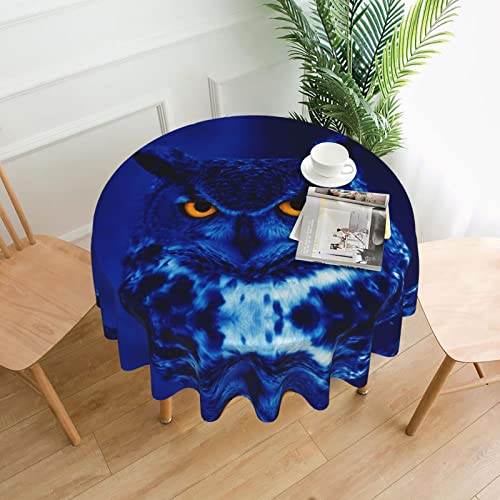 OGNOT Tischdecke, runde Eule, Dekostoff, für Esstisch, Buffet-Partys und Camping