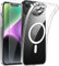 DOSNTO Clear Magnetisch für iPhone 14 Hülle mit MagSafe [Integriert Kameraschutz Glas] [Original iPhone Äußere] Durchsichtig Silikon Case Dünn [Niemals Gelb] Handyhülle Anti Fingerabdruck Schutzhülle