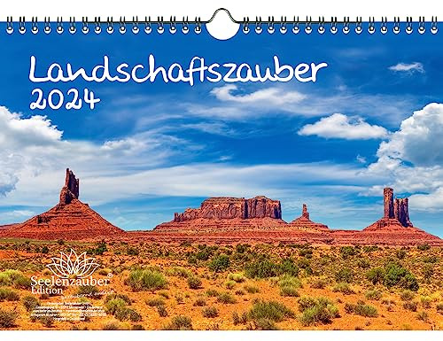Landschaftszauber DIN A4 Kalender für 2024 Urlaub Landschaften und ferne Länder - Seelenzauber