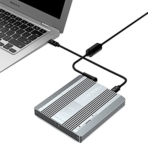 USB C 40Gbps Two-Slot M.2 NVMe SSD Enclosure Compatible with Thunderbolt 3, Thunderbolt 4
