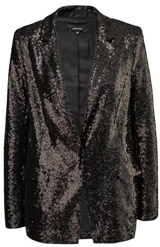 comma Long Blazer mit Pailletten