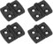 METALLIXITY Einstellbar Klappbar Tür Scharniere (40mm) 4Stk ABS Nylon Scharniere - für Tor Schrank Tür Schwarz