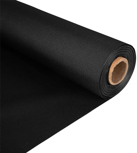 Discount Fabrics LTD - Durable 7 Oz Waterproof Canvas Fabric -150 cm Wide -Thick Material for Tarp, Awning, Gazebo & Outdoor Cover (Black, 20 Metre)