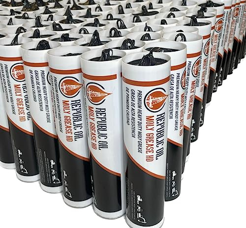 Republic Oil Premium Hammer Chisel Paste 5% Moly 5% Copper 5% Graphite Calcium Sulfonate 10x16oz – High Temp Heavy Duty Grease Tube for Hydraulic Breakers, Chisels & Industrial Equipment Made in USA